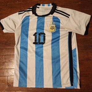 Argentina Messi Mens Sz Large Soccer Jersey